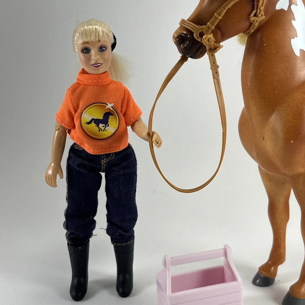 Breyer Palomino Horse & Natalie Doll Little Debbie‎ Pony Toy Lot Spotted Blonde